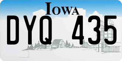 IA license plate DYQ435