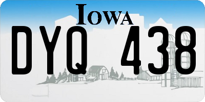 IA license plate DYQ438