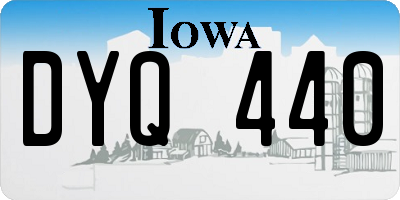 IA license plate DYQ440
