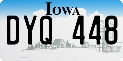 IA license plate DYQ448