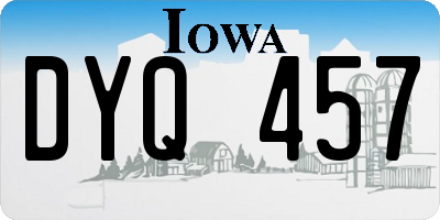 IA license plate DYQ457