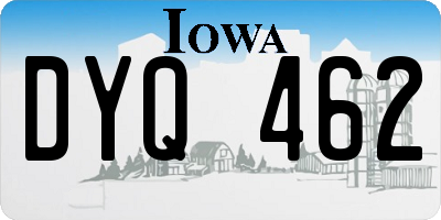 IA license plate DYQ462