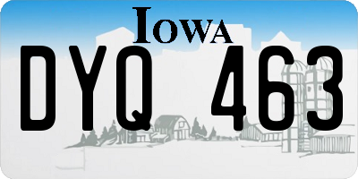 IA license plate DYQ463