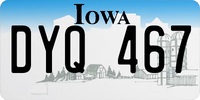 IA license plate DYQ467