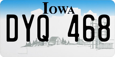 IA license plate DYQ468
