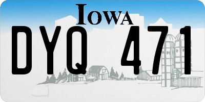 IA license plate DYQ471