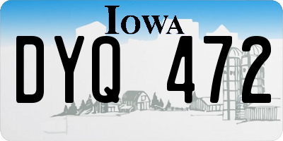 IA license plate DYQ472
