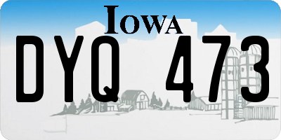 IA license plate DYQ473