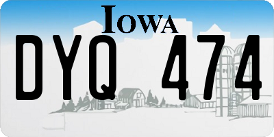 IA license plate DYQ474