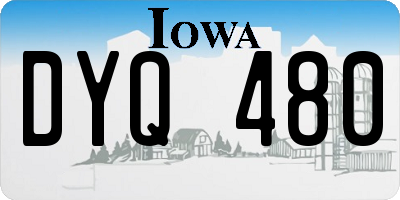 IA license plate DYQ480