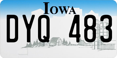 IA license plate DYQ483