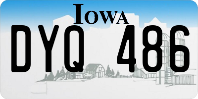 IA license plate DYQ486