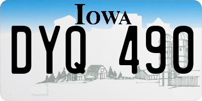 IA license plate DYQ490