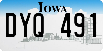 IA license plate DYQ491