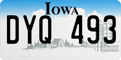 IA license plate DYQ493