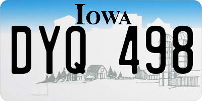 IA license plate DYQ498