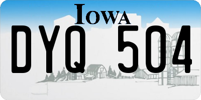 IA license plate DYQ504