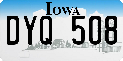 IA license plate DYQ508