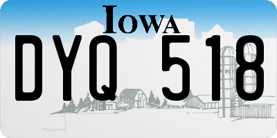 IA license plate DYQ518