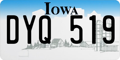 IA license plate DYQ519