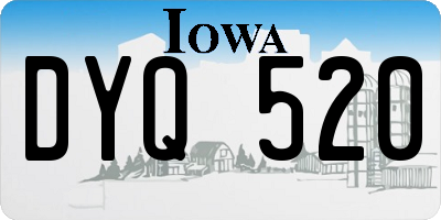 IA license plate DYQ520