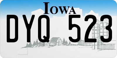 IA license plate DYQ523