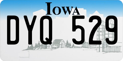 IA license plate DYQ529