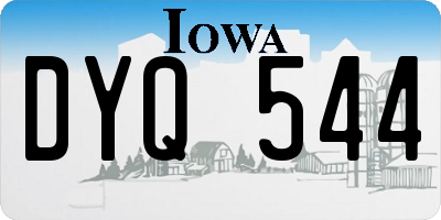 IA license plate DYQ544