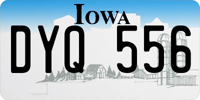 IA license plate DYQ556