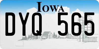 IA license plate DYQ565