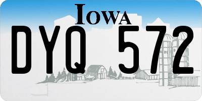 IA license plate DYQ572