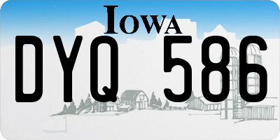 IA license plate DYQ586