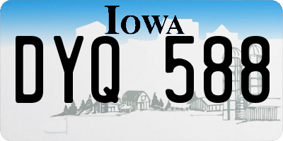 IA license plate DYQ588