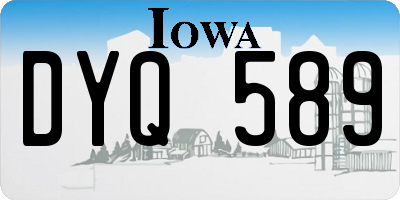 IA license plate DYQ589