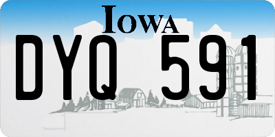 IA license plate DYQ591