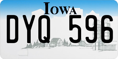 IA license plate DYQ596