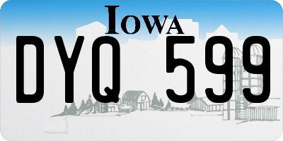 IA license plate DYQ599
