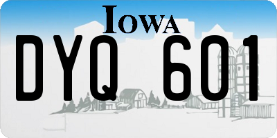 IA license plate DYQ601