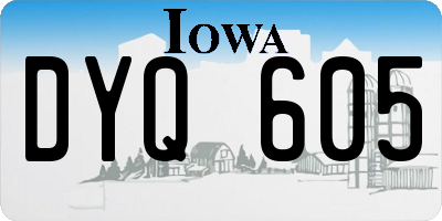 IA license plate DYQ605