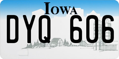 IA license plate DYQ606