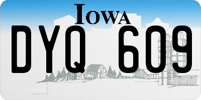 IA license plate DYQ609