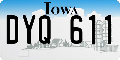 IA license plate DYQ611