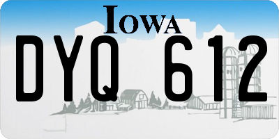 IA license plate DYQ612
