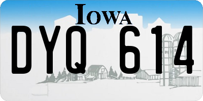 IA license plate DYQ614