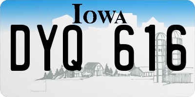 IA license plate DYQ616