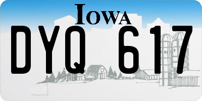 IA license plate DYQ617