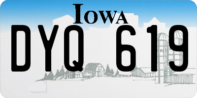 IA license plate DYQ619