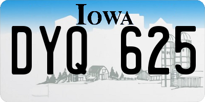 IA license plate DYQ625
