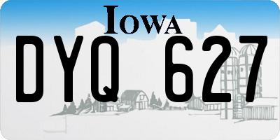 IA license plate DYQ627