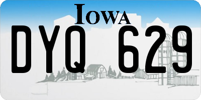 IA license plate DYQ629